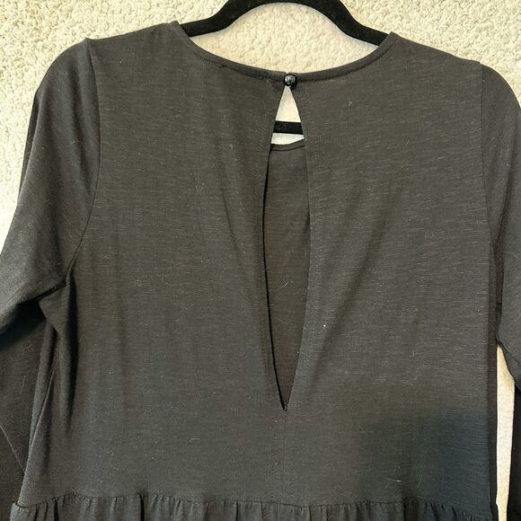 Asos Design Jumpsuit Womens Size 10 Black Flowy Wide Leg Pants Keyhole Back - Picture 10 of 13